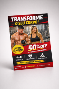 modelo de folder e panfleto impresso em couchê