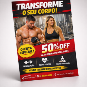 modelo de folder e panfleto impresso em couchê